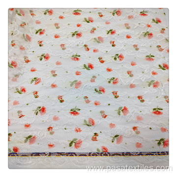 Digital Printed Hot Sell Soft Customized nylon stretch lace fabric